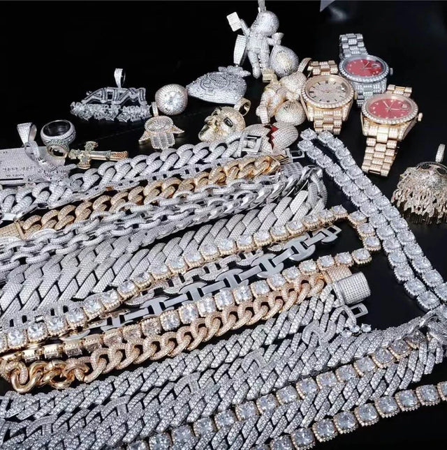 Iced Out Bling Miami Cuban Chain Necklace Gold Silver Color CZ Cubic Zirconia Link Men Women Hip Hop Jewelry