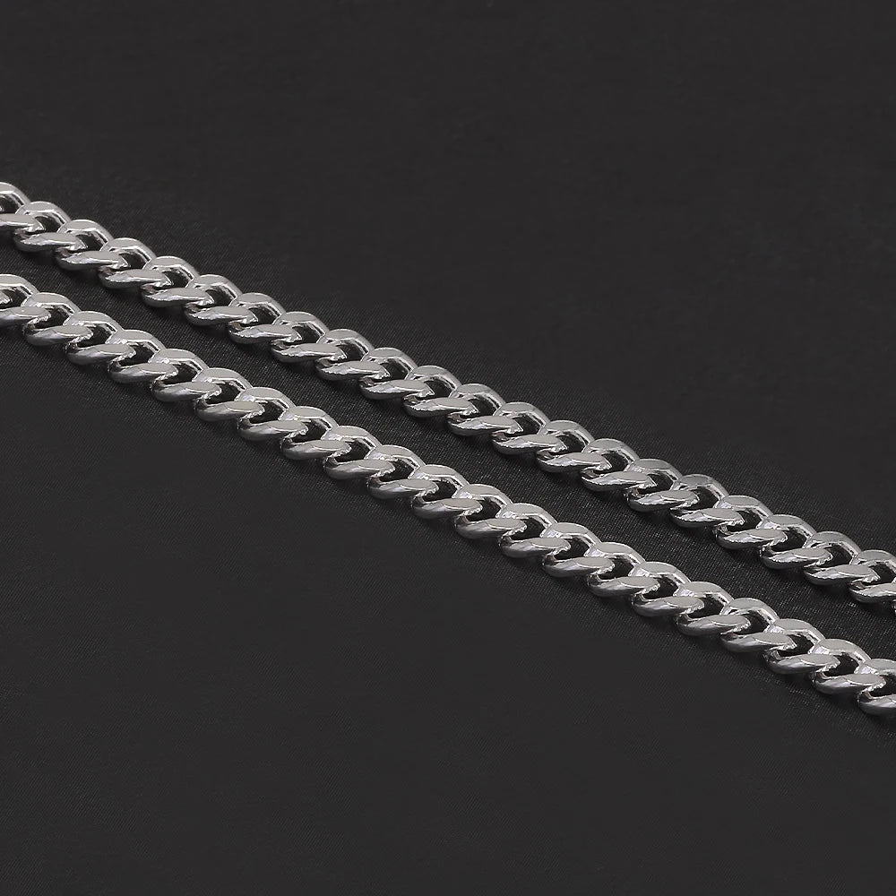 3mm Solid 925 Sterling Silver Cuban Link Chain Bracelet for Men Women Sturdy Miami Cuban Chain Trendy Wristband Jewelry